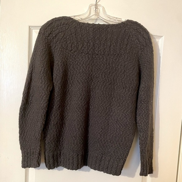 VINCE Crew Neck Wool Cashmere Blend Grey Chunky Knit Oversized Sweater Size XS - Picture 3 of 9